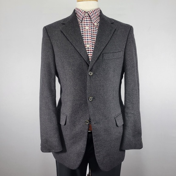 Gianfranco Ruffini Other - Gianfranco Ruffini Men's Sport‎ Coat Blazer Flannel Gray Silk Wool Cashmere 38R